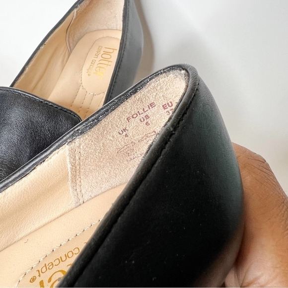 Hotter Black Leather Heels Follie size 6 - Picture 4 of 7